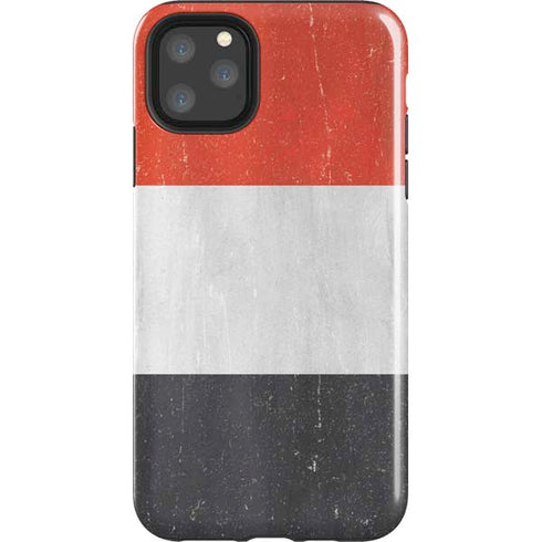 Yemen Flag Distressed iPhone 11 Pro Max Impact Case